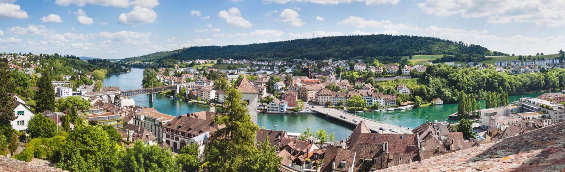 Schaffhausen aan de rijn in Zwitersland